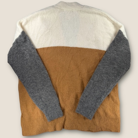 Madewell Kent Wool Alpaca Blend Tri-Tone Cardigan Sweater - Picture 7 of 7